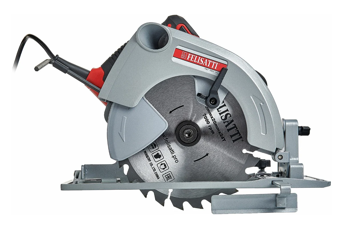 Пила дисковая ДП-190/1500Л (1500Вт, Ø190х20мм, 6000об/мин, литая платформа) FELISATTI