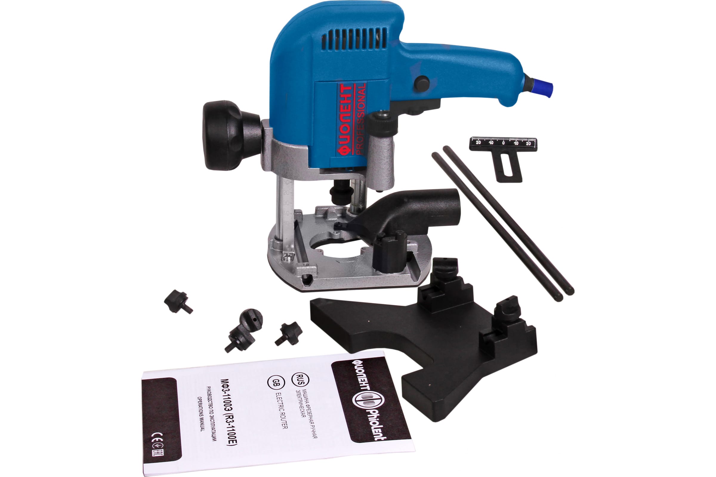 Фрезер МФ3-1100Э (1100Вт, 0-30000об/мин, цанга 8мм, ход 50мм) Фиолент