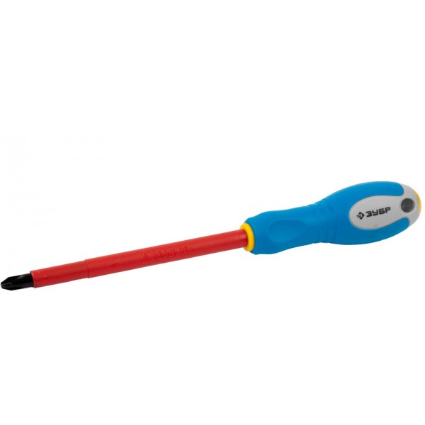 Отвёртка ЗУБР "Электро-Эксперт", PH №3х150мм диэлектрическая, Cr-V, двухкомпонентная рукоятка