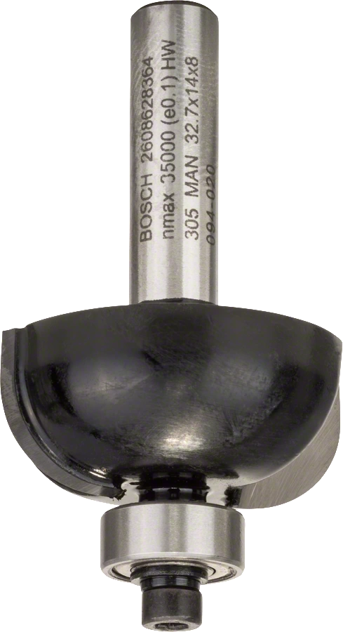 Фреза галтельная 10х14х8мм, с подшипником, с двумя лезвиями BOSCH