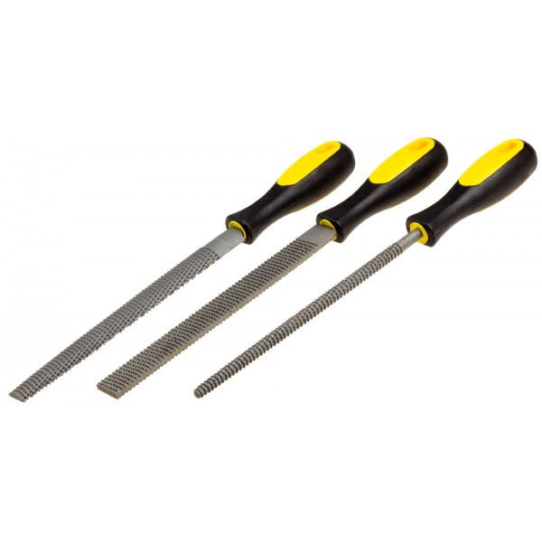 Набор рашпилей STAYER "PROFI" 200мм, 3шт, с двухкомпонентной рукояткой