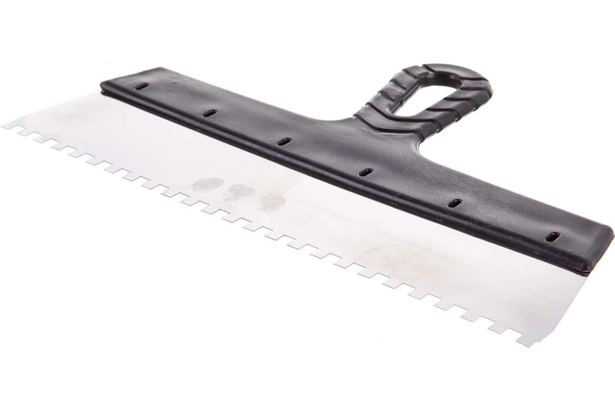 Шпатель фасадный ЗУБР "Мастер" 300мм, зуб 6х6мм, нержавеющее полотно