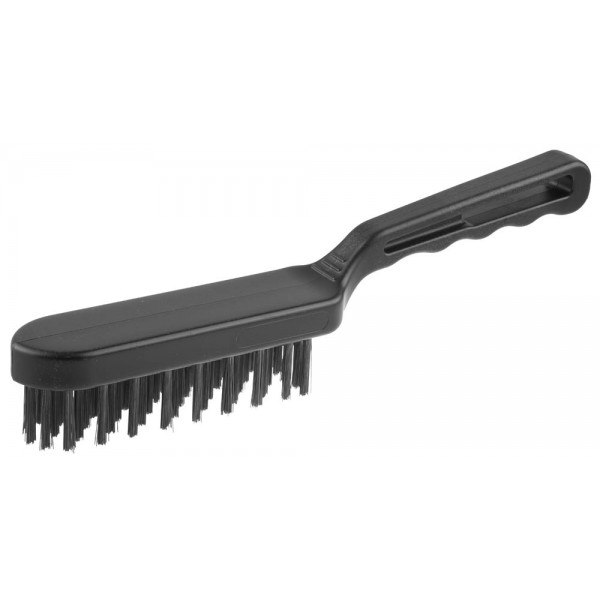 Щётка проволочная ЗУБР "Эксперт" стальная 5 рядов, большая с пластмассовой ручкой