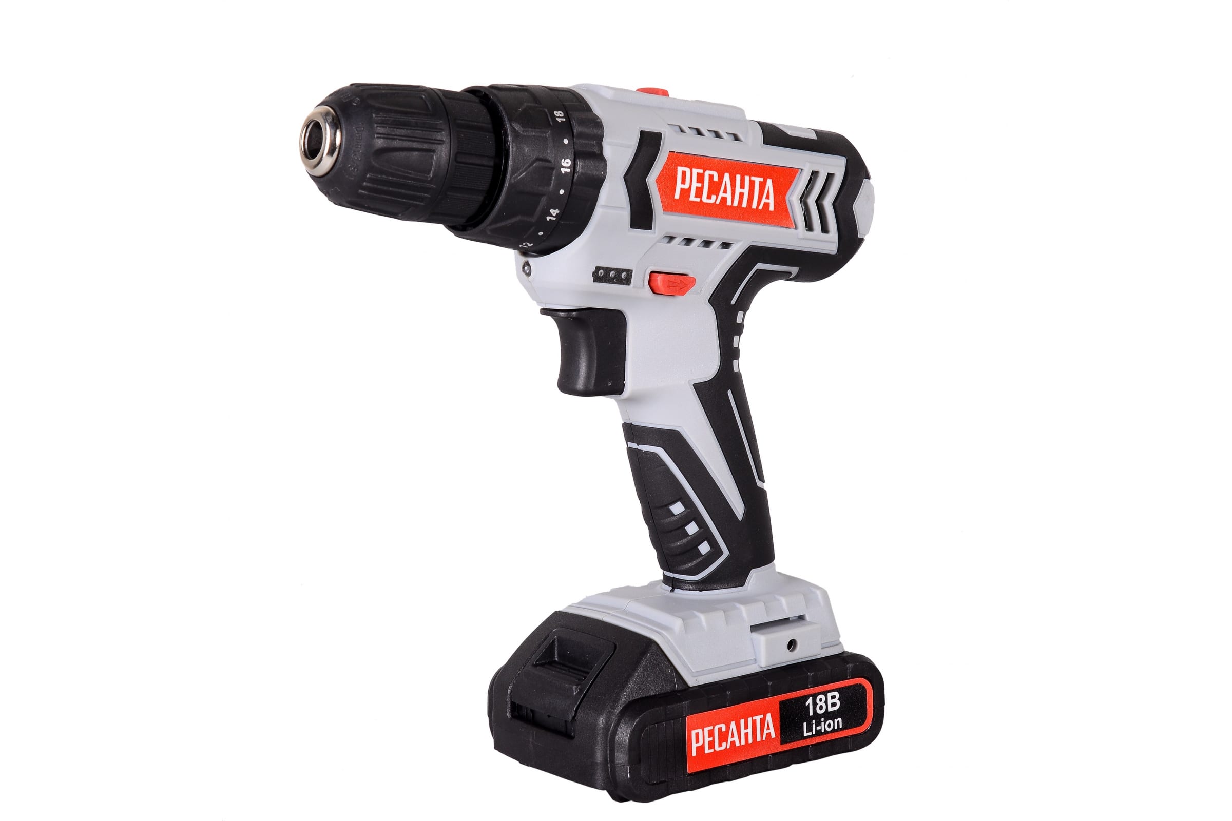 Аккум.дрель-шуруповёрт ДА-18-2ЛК-У (18В, Li-lon, 2х2Ач, 50Нм, удар, патр.б/з 10мм, кейс) РЕСАНТА