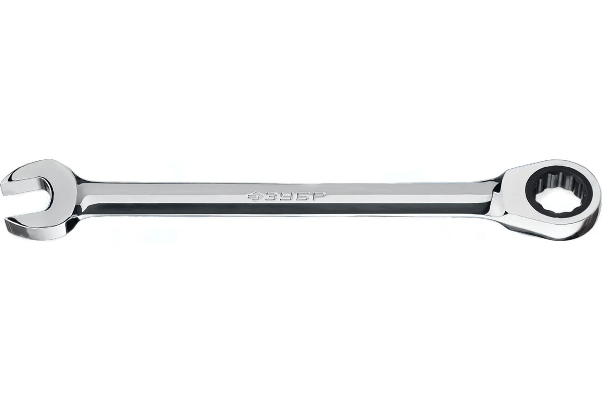 Набор ключей комбинир. трещоточных ЗУБР "Профи" 8шт, 8-19мм, Cr-V сталь