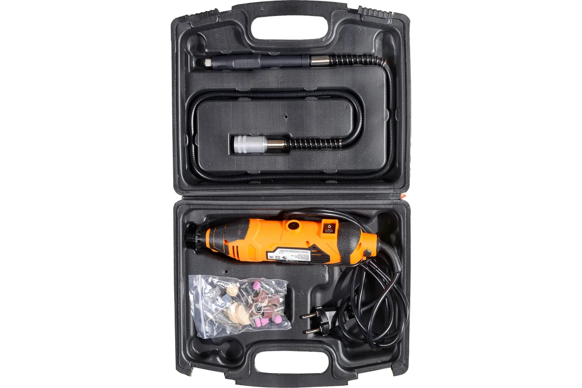 Гравировальная машина Г-160ГВ (160Вт, 9000-34000об/мин, гибкий вал, кейс) ВИХРЬ