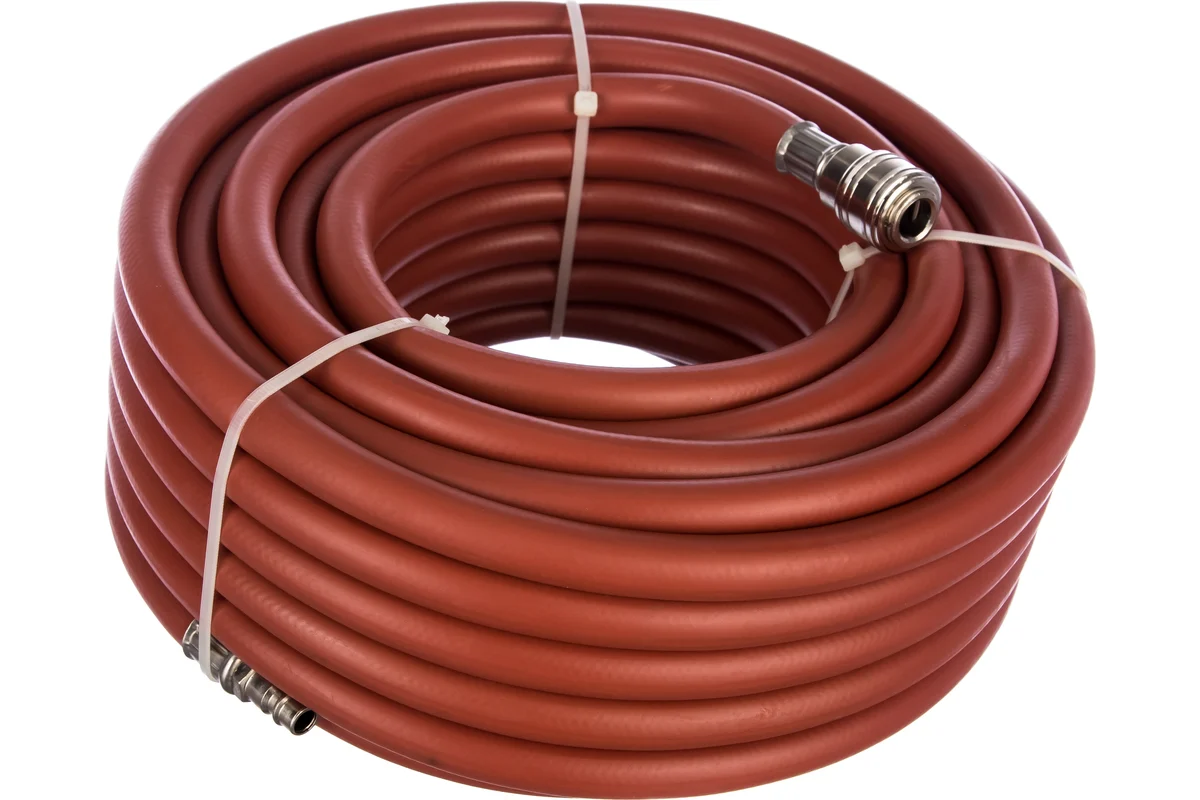 Шланг пневматич. резиновый 20м, Ø10х16мм, 24бар, армированный, с быстросъёмными соединениями STELS