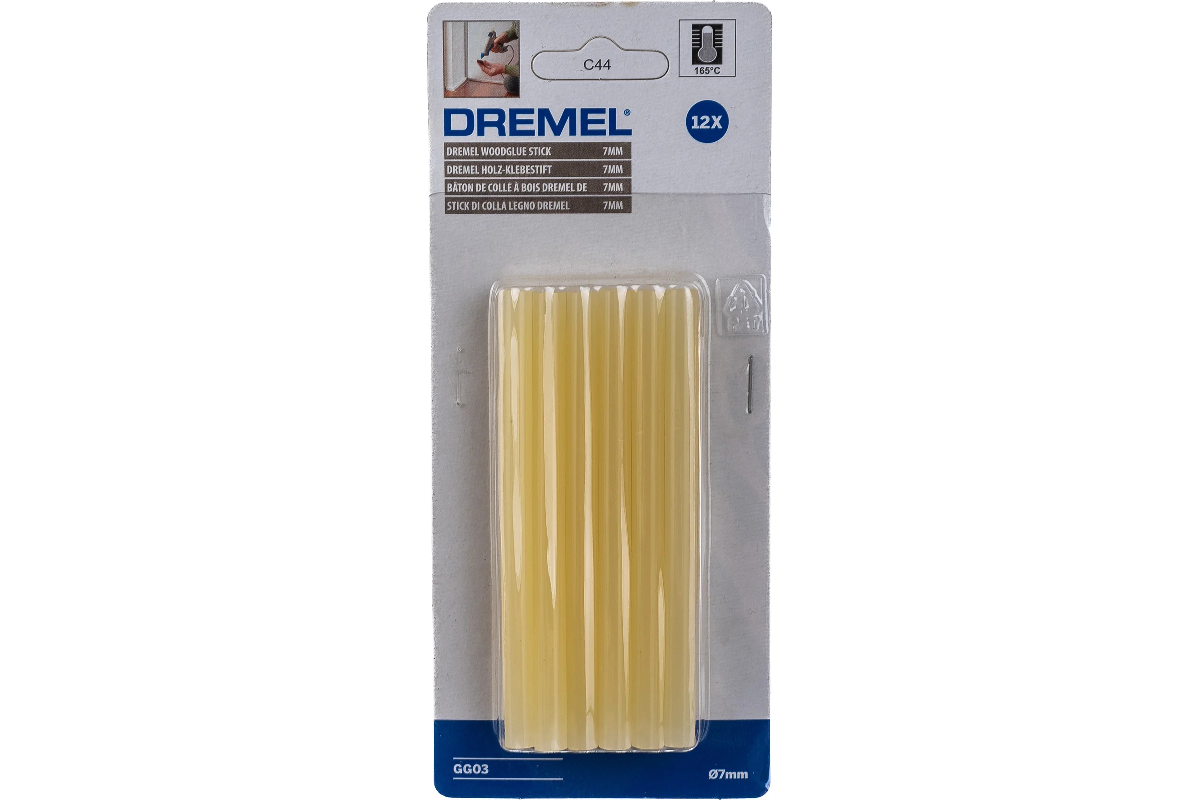 Стержни клеевые по дереву Ø7мм, 12шт DREMEL