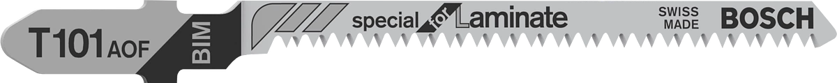 Пилка T 101AOF - 57х1,4мм по ламинату, твёрдой древесине (1,5-15мм), фигурный рез, чист.пропил BOSCH