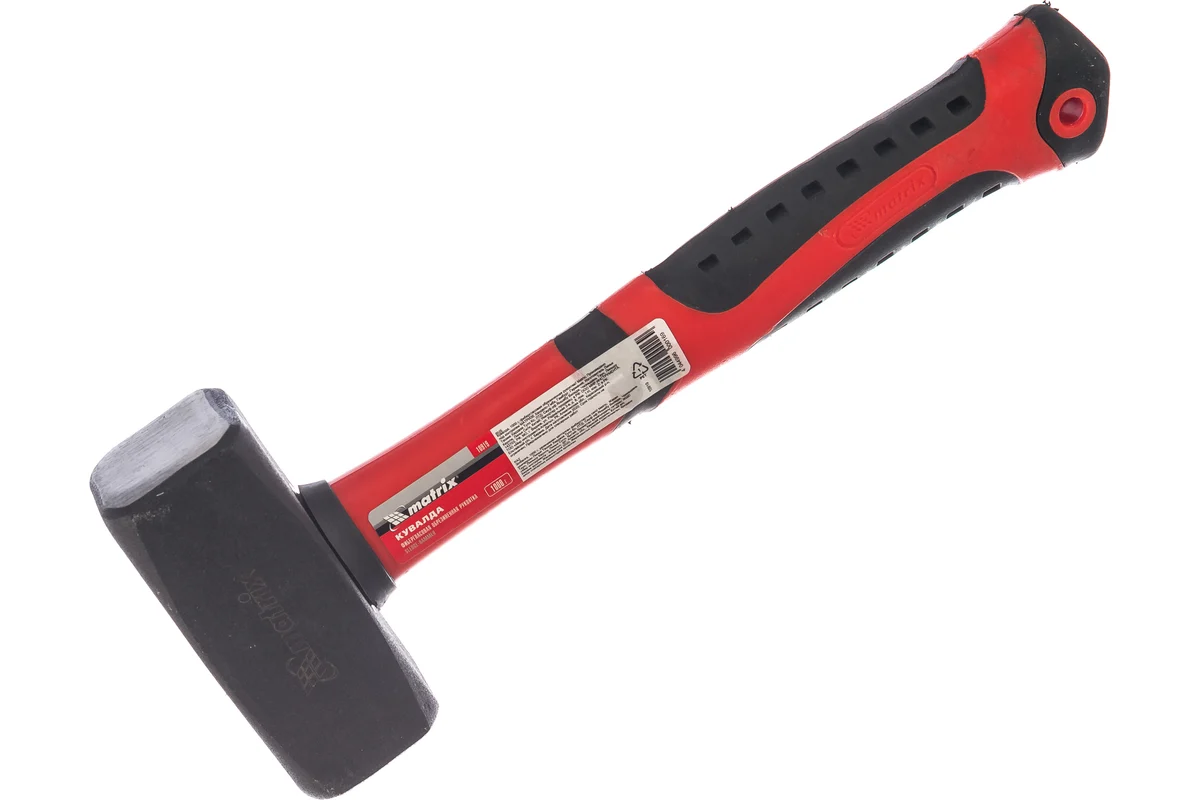Кувалда 1,0кг, фиберглассовая обрезиненная рукоятка MATRIX