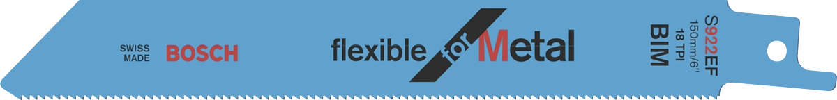 Сабельная пилка по металлу S 922EF, 150х19х0,9мм BOSCH