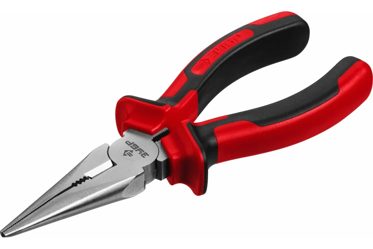 Тонкогубцы ЗУБР "Мастер" 160мм, хромированные, маслобензостойкие рукоятки