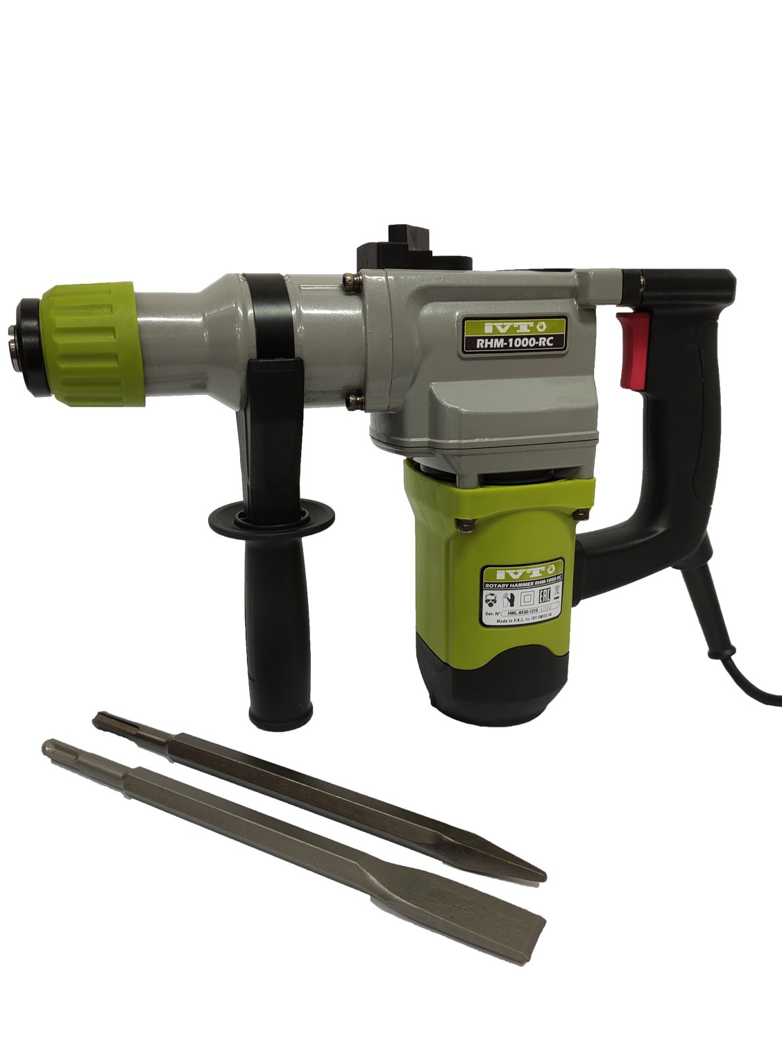 Перфоратор RHM-1000-RC (1010Вт, SDS+, 2реж, бетон 32мм, 4,5Дж, кейс) IVT