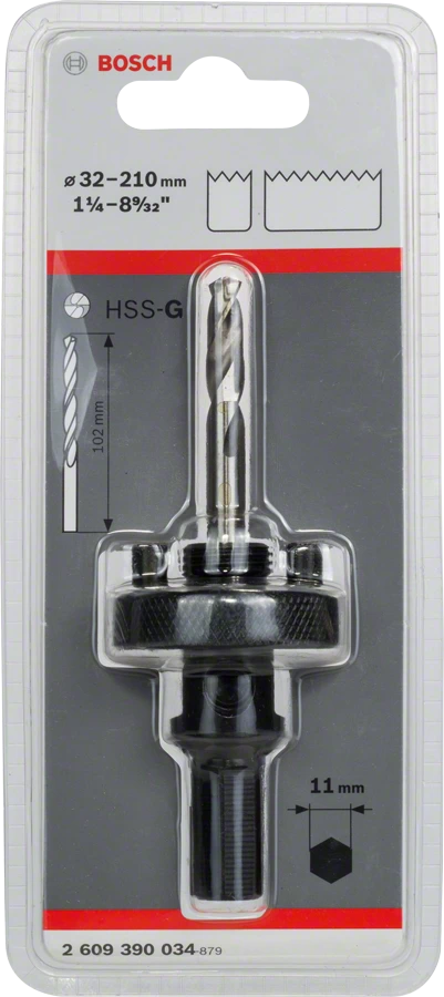 Переходник для биметаллических коронок Ø32-210мм, шестигранный хвостовик BOSCH