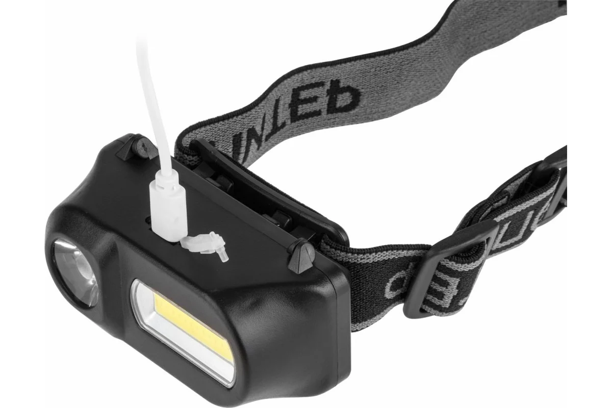 Фонарь налобный светодиодный аккум. 3Вт+3Вт ЮПИТЕР (USB A - micro-USB кабель в комплекте)