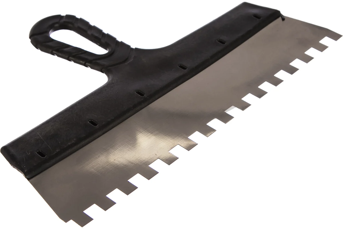 Шпатель фасадный ЗУБР "Мастер" 300мм, зуб 10х10мм, нержавеющее полотно