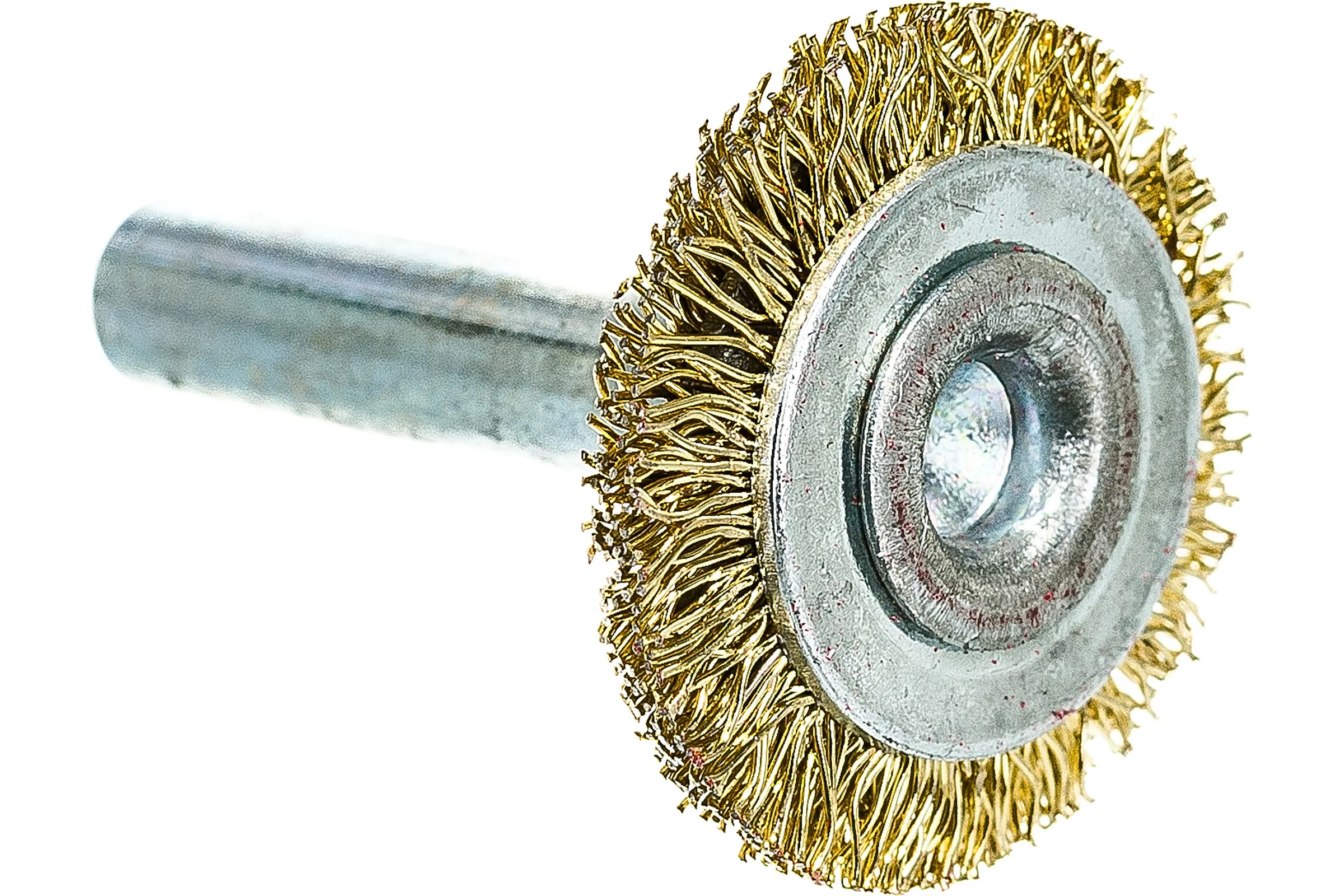 Щётка дисковая для дрели Ø30мм, латунированная витая проволока 0,3мм MATRIX