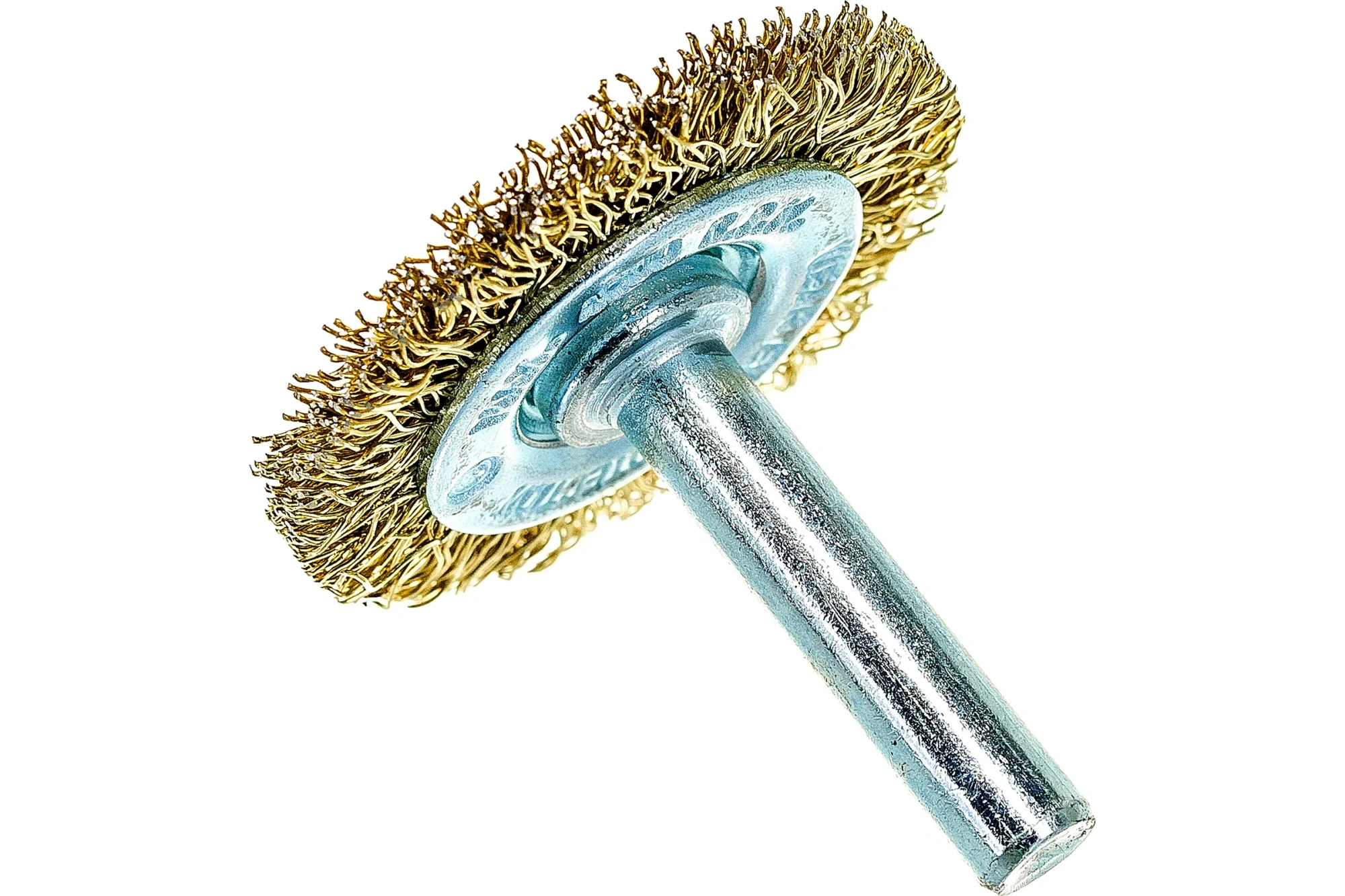 Щётка дисковая для дрели Ø40мм, латунированная витая проволока 0,3мм MATRIX