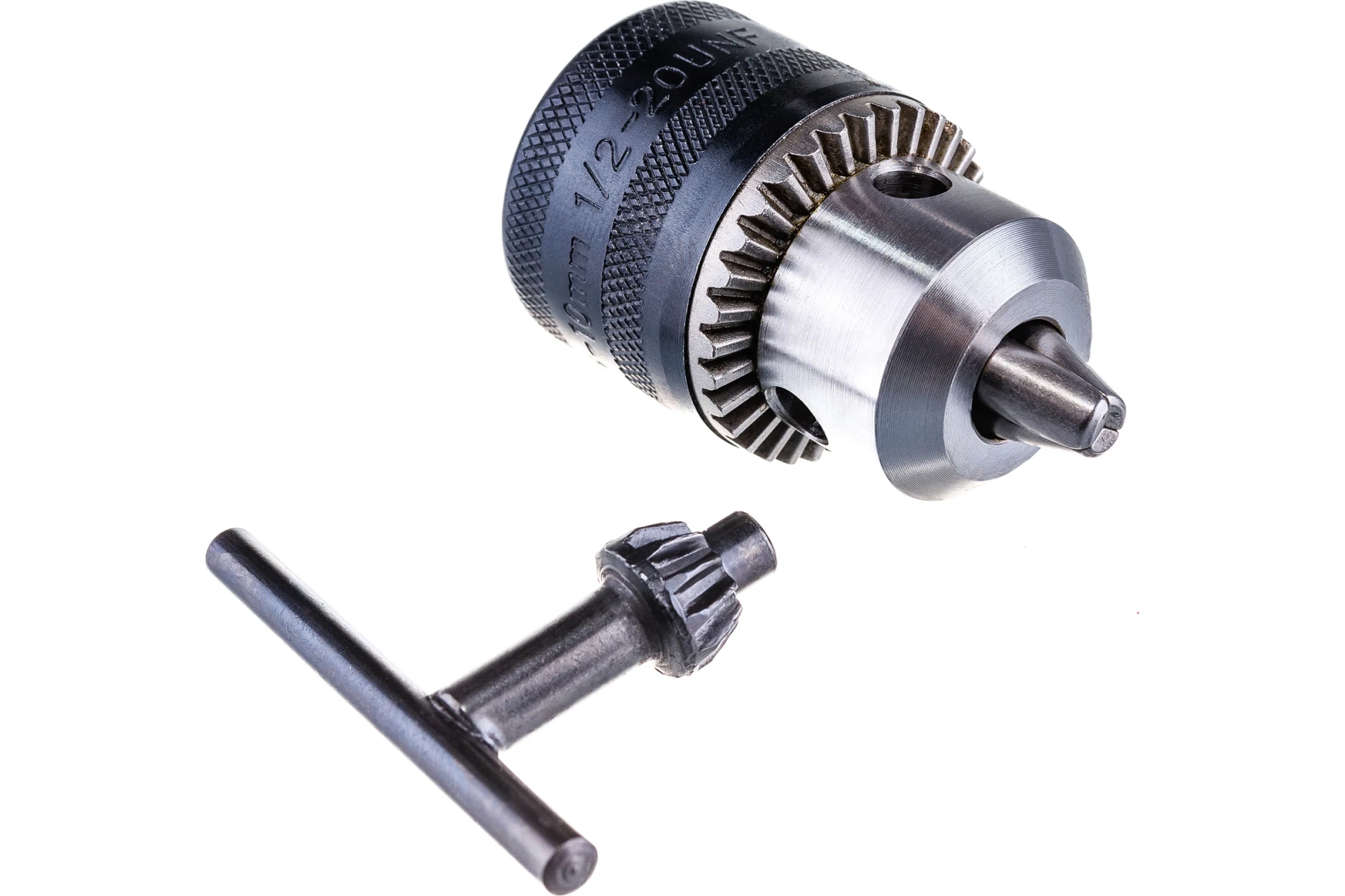 Патрон сверлильный ЗУБР "Мастер" 10мм, 1/2", цельнометаллический, с ключом