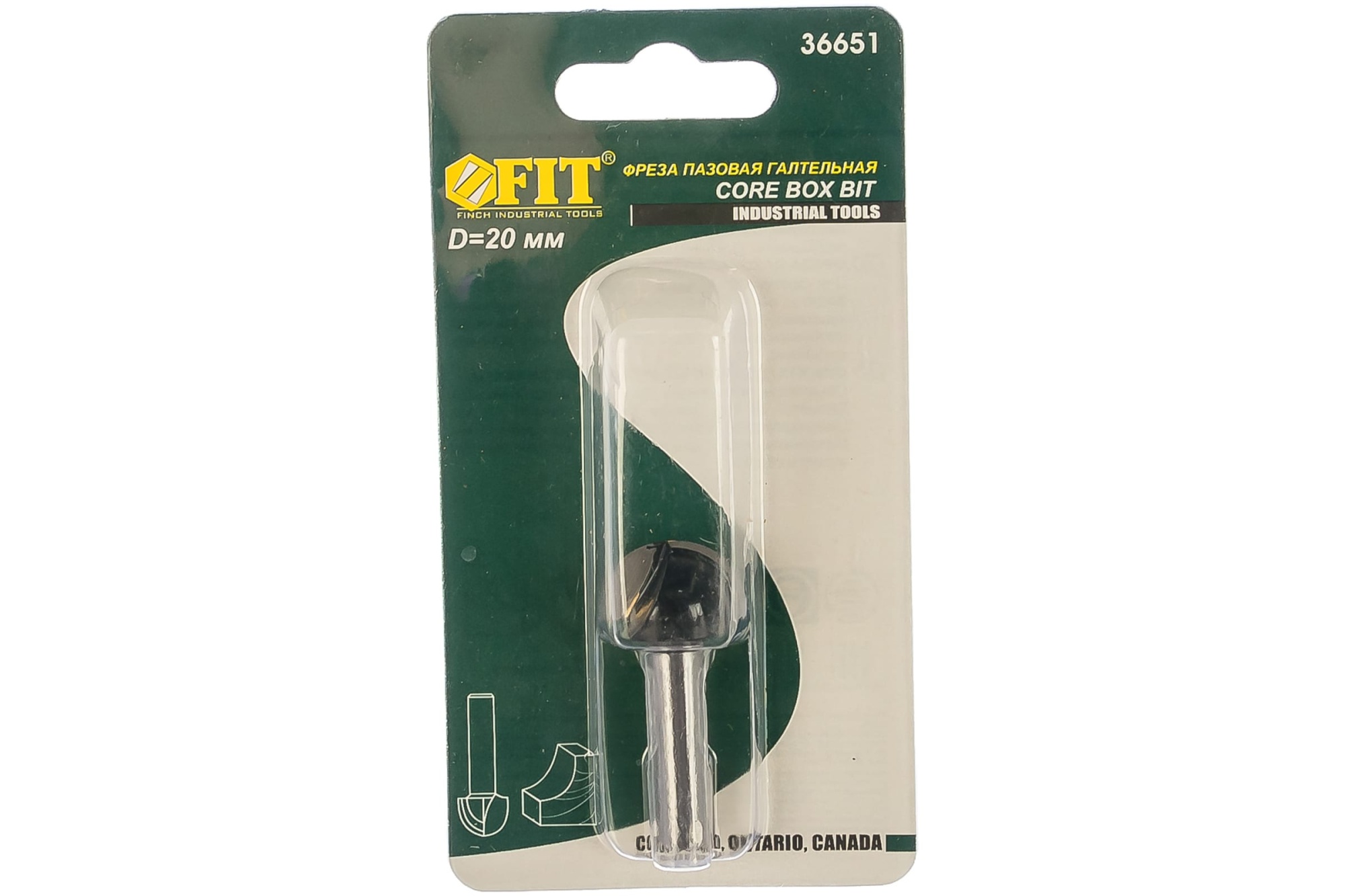 Фреза пазовая галтельная 20х12х49мм FIT