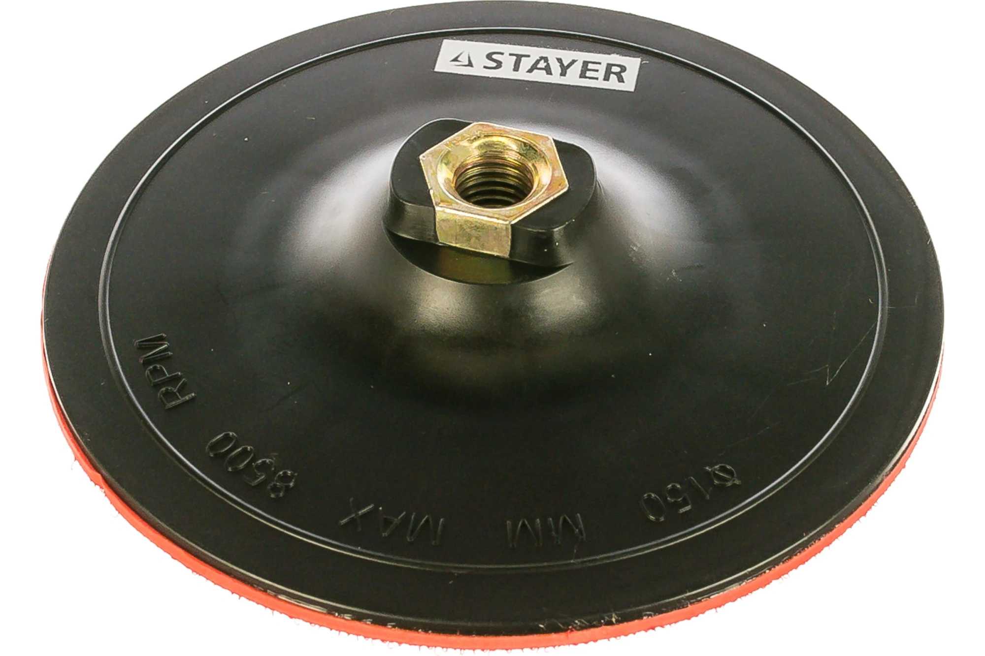 Насадка пластиковая жёсткая Ø150мм, М14 для УШМ под круг на липучке STAYER "MASTER"