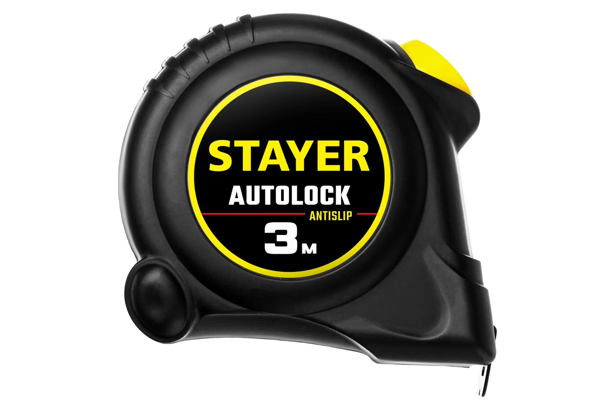 Рулетка Stayer "Avtolock" 3м/16мм, корпус с противоскользящим покрытием, автостоп