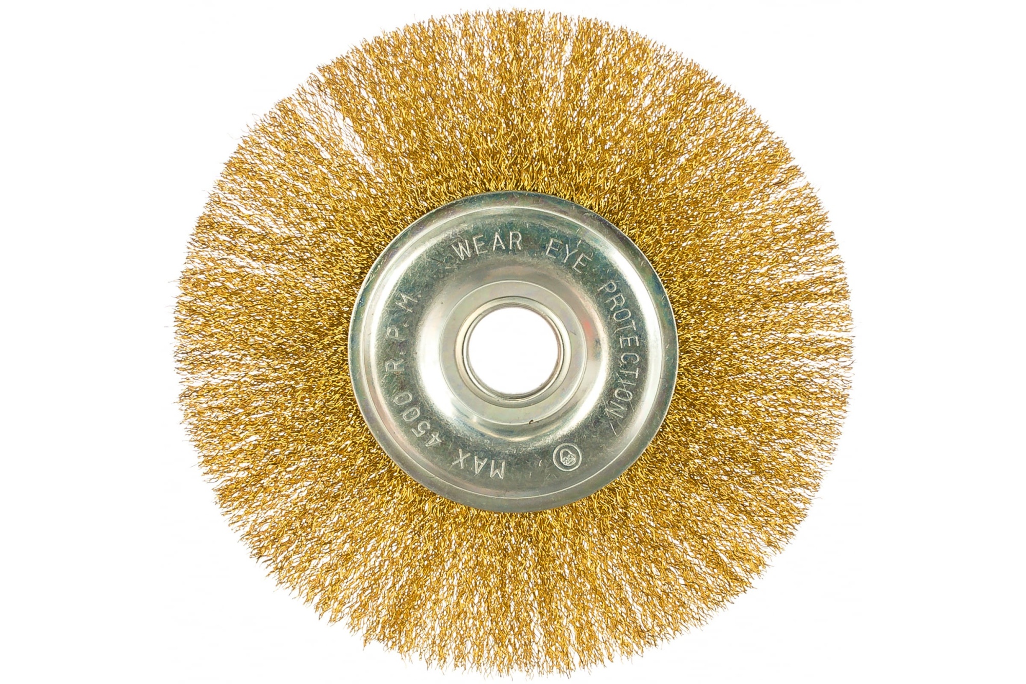 Щётка для УШМ дисковая Ø175х22,2мм, латунированная витая проволока 0,3мм MATRIX