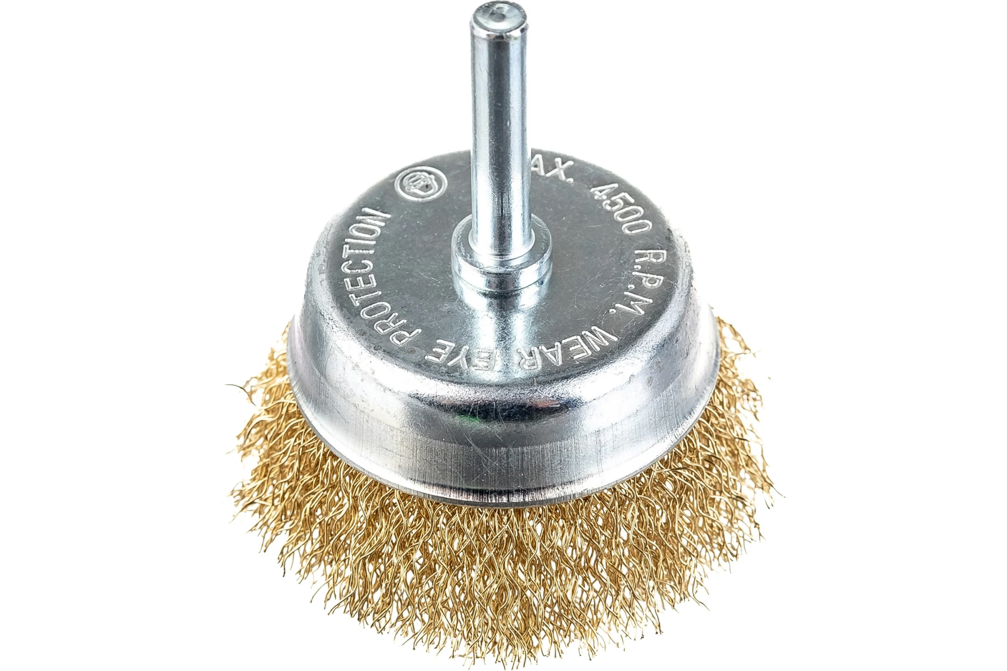 Щётка чашечная для дрели Ø65мм, латунированная витая проволока 0,3мм MATRIX