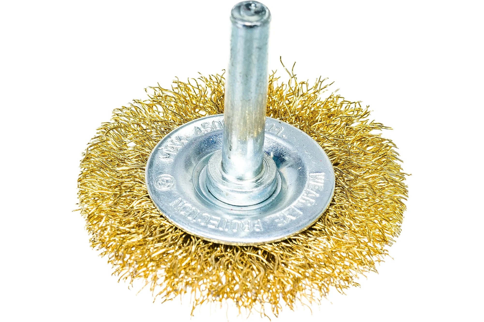 Щётка дисковая для дрели Ø50мм, латунированная витая проволока 0,3мм MATRIX