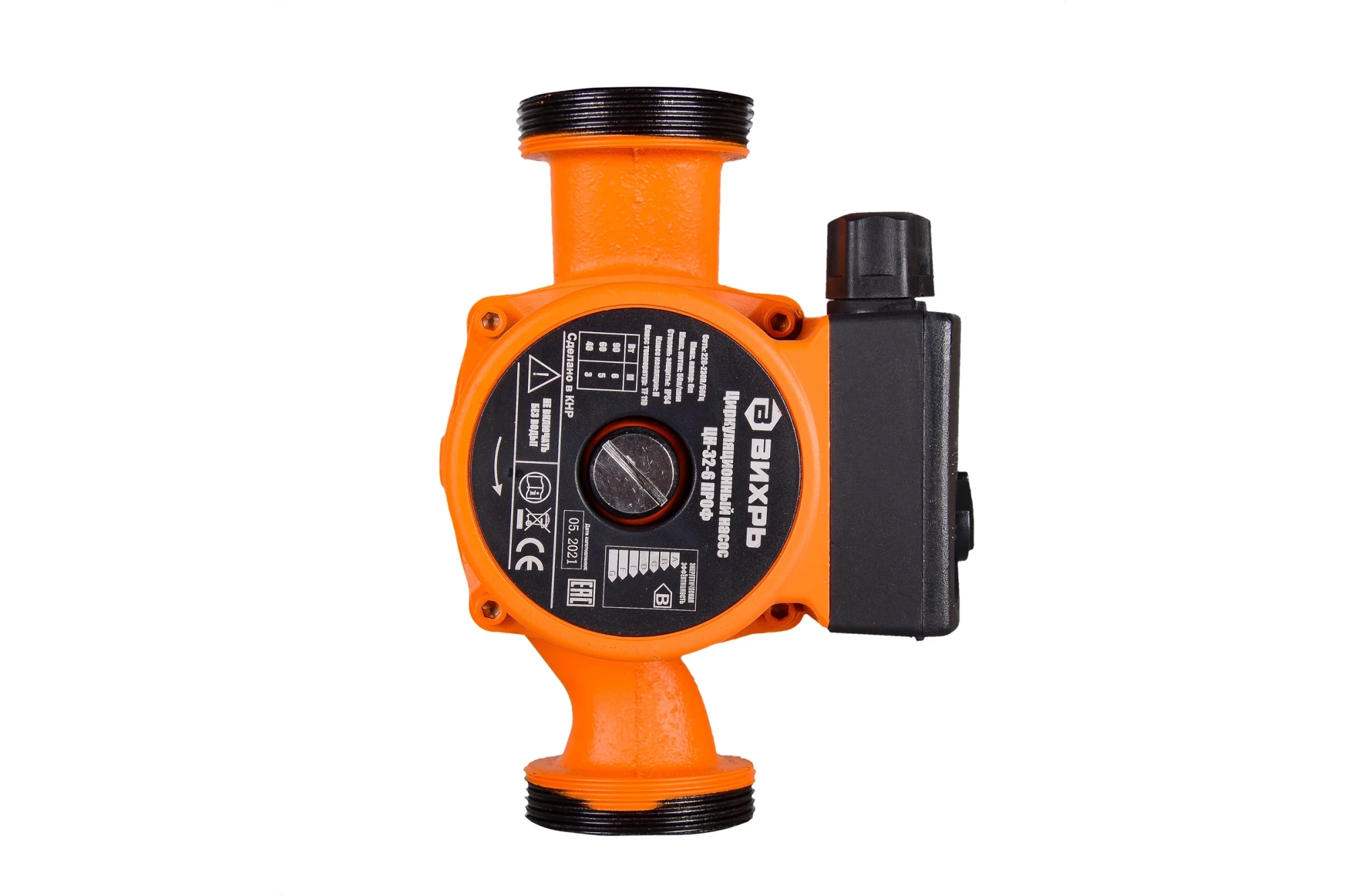 Насос циркуляционный ЦН-32-6 ПРОФ (90Вт, 10бар, 50л/мин, высота подъёма 6м, крепление 1 1/4") ВИХРЬ