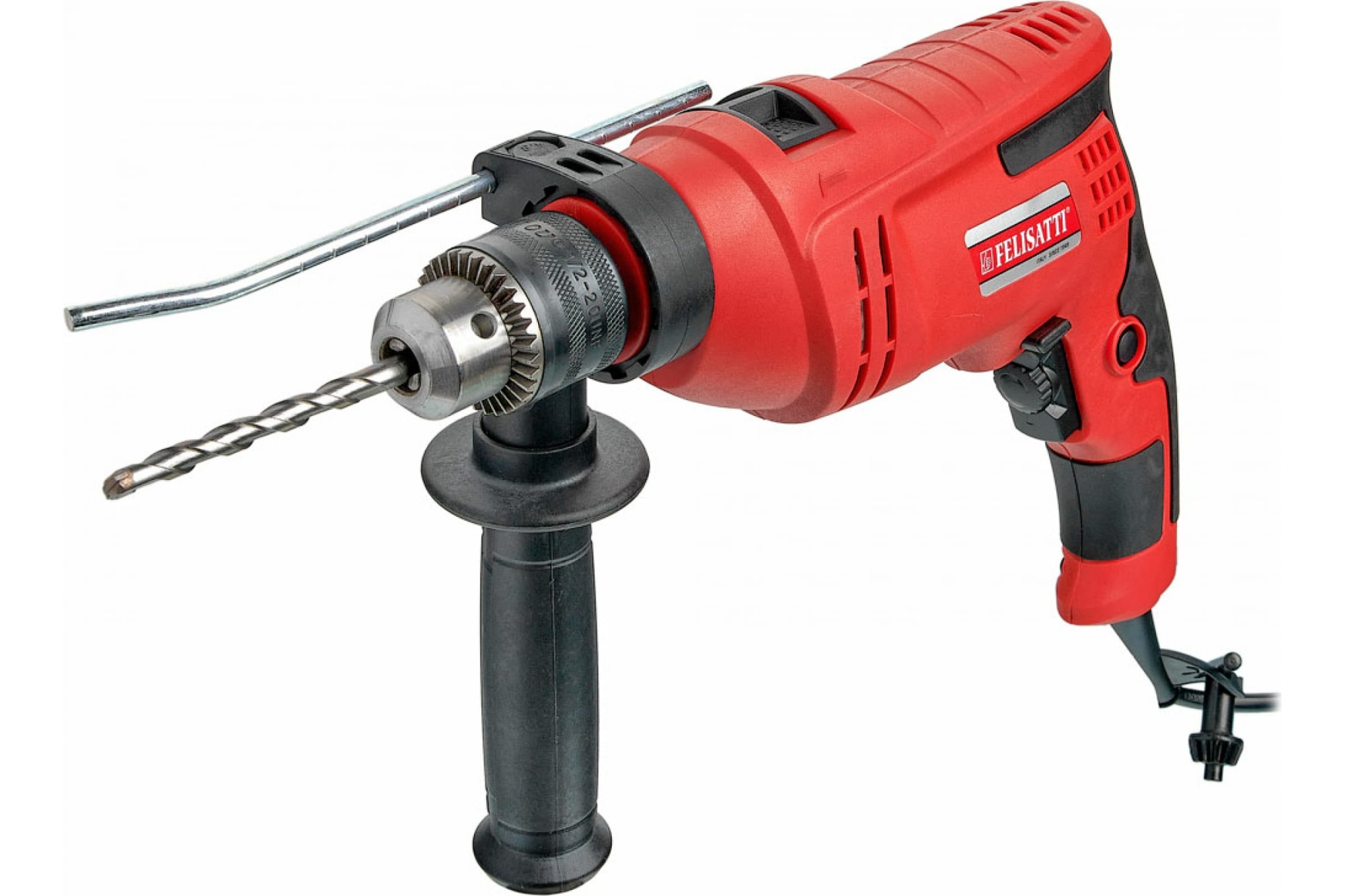 Дрель ДУ-13/780ЭР (780Вт, 0-3000об/мин,удар.патр.13мм,сталь/бетон/древесина 13/16/30мм) FELISATTI