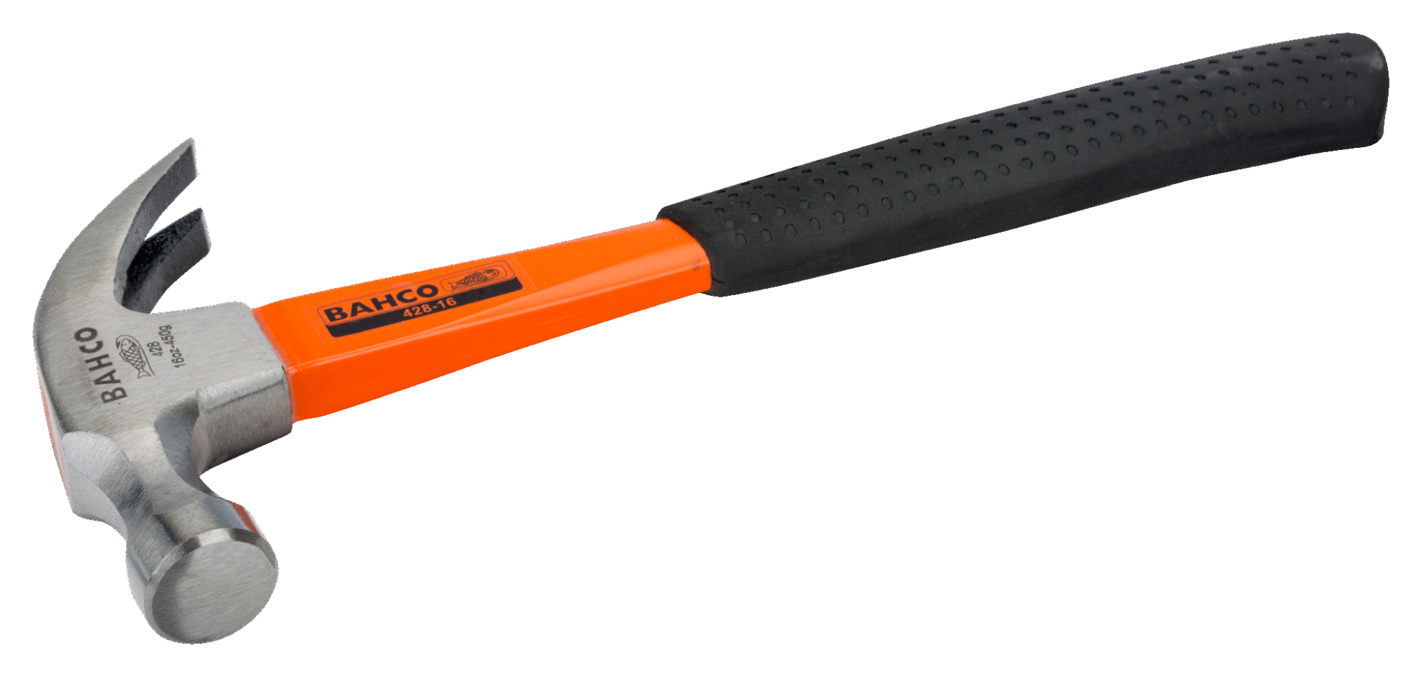 Молоток-гвоздодёр 0,45кг с фиберглассовой ручкой BAHCO