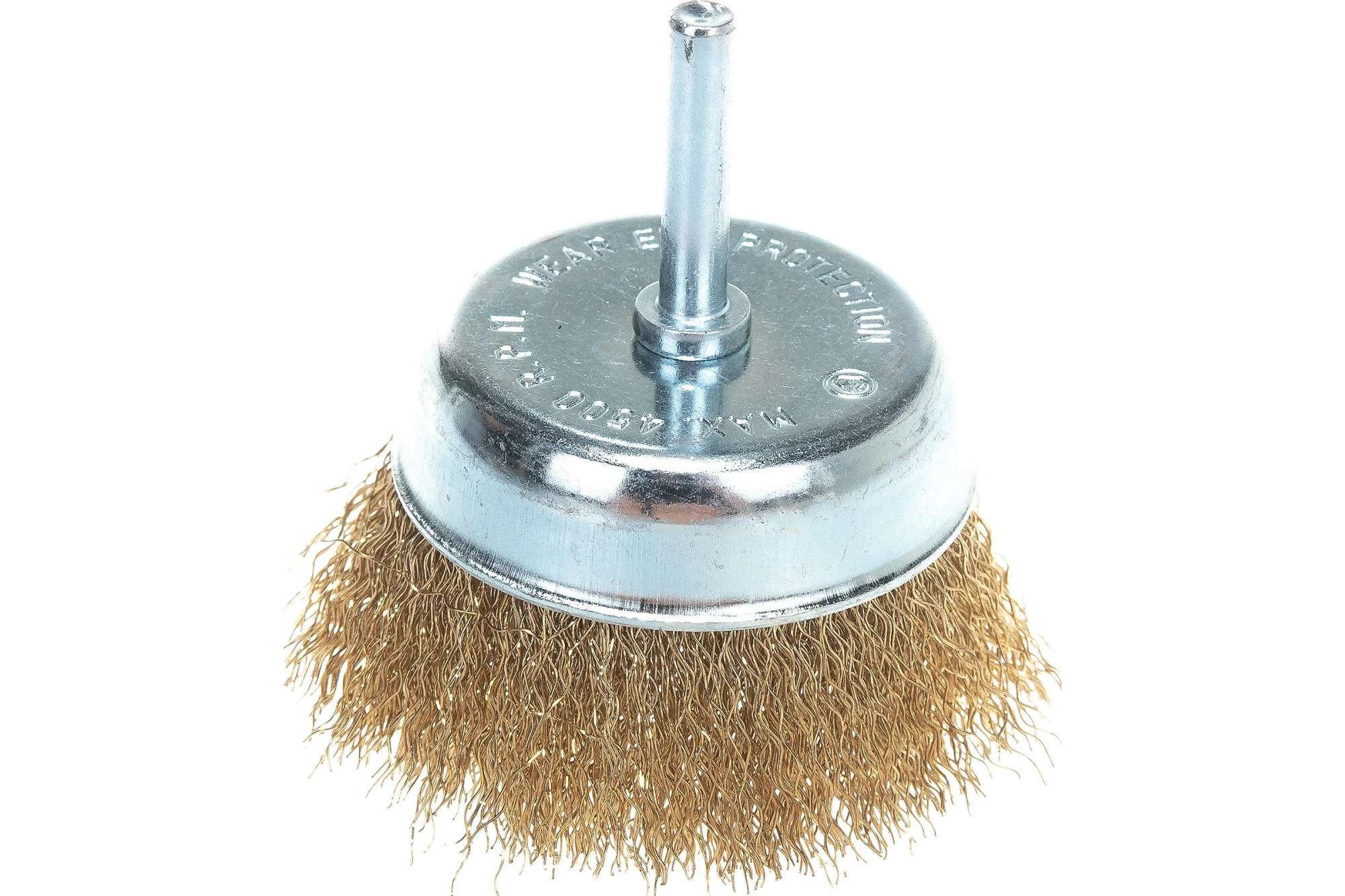 Щётка чашечная для дрели Ø75мм, латунированная витая проволока 0,3мм MATRIX