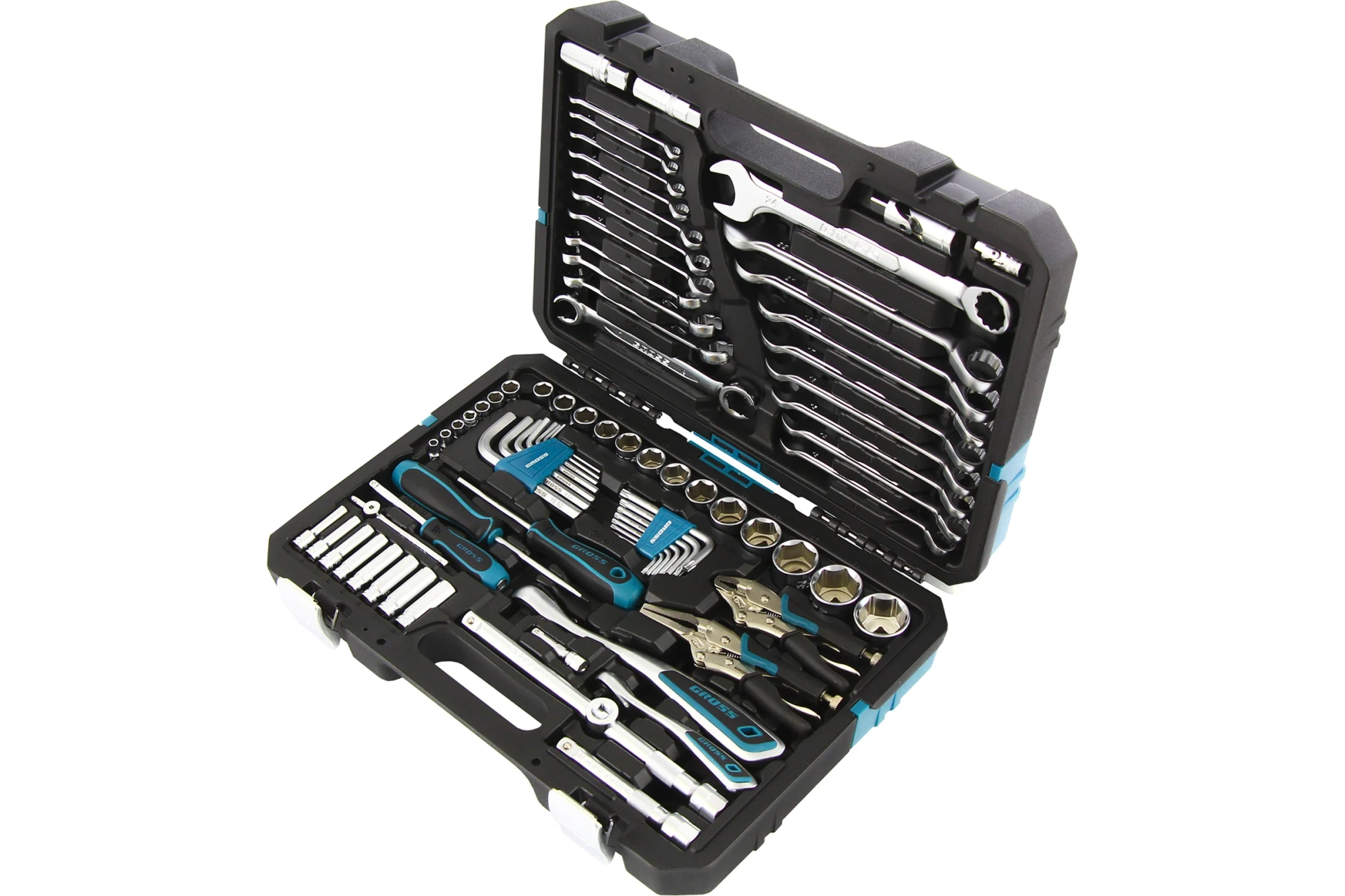 Набор инструмента 78 предм, 1/2", 1/4", Cr-V, усиленный кейс GROSS