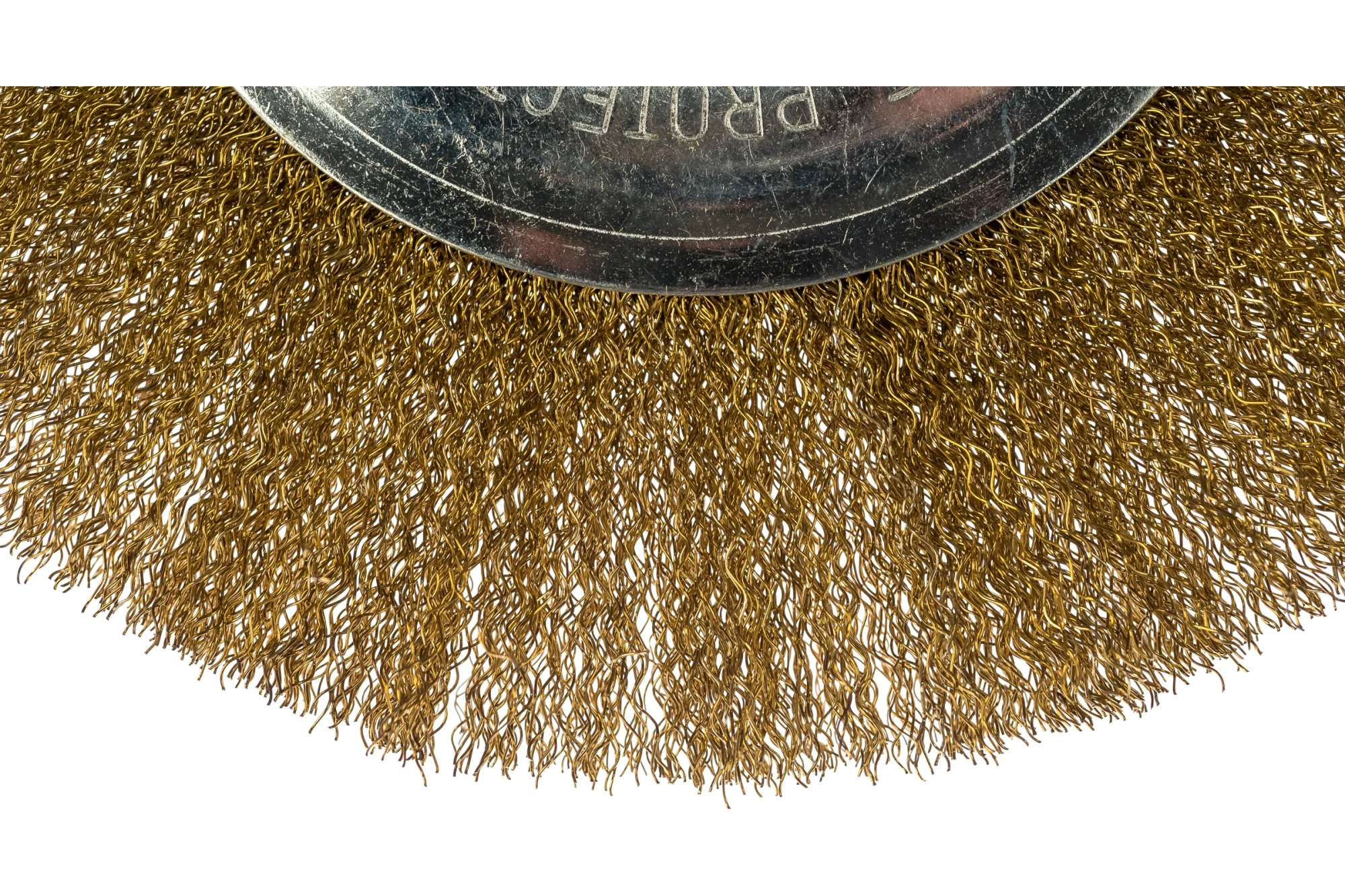 Щётка для УШМ дисковая Ø200х22,2мм, латунированная витая проволока 0,3мм MATRIX