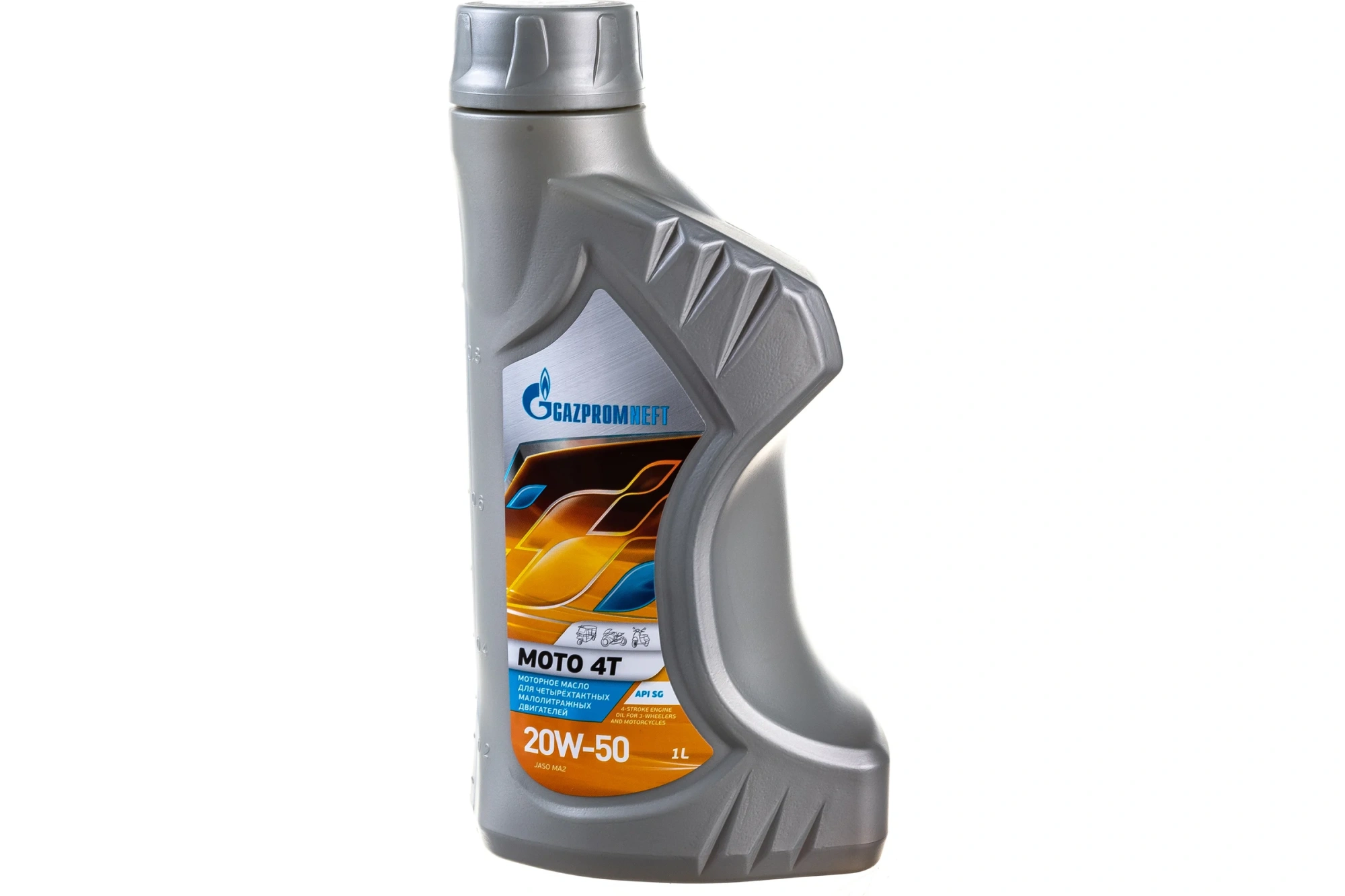Масло минеральное 1л, Gazpromneft Moto 4Т 20W-50, для четырехтактных двигателей