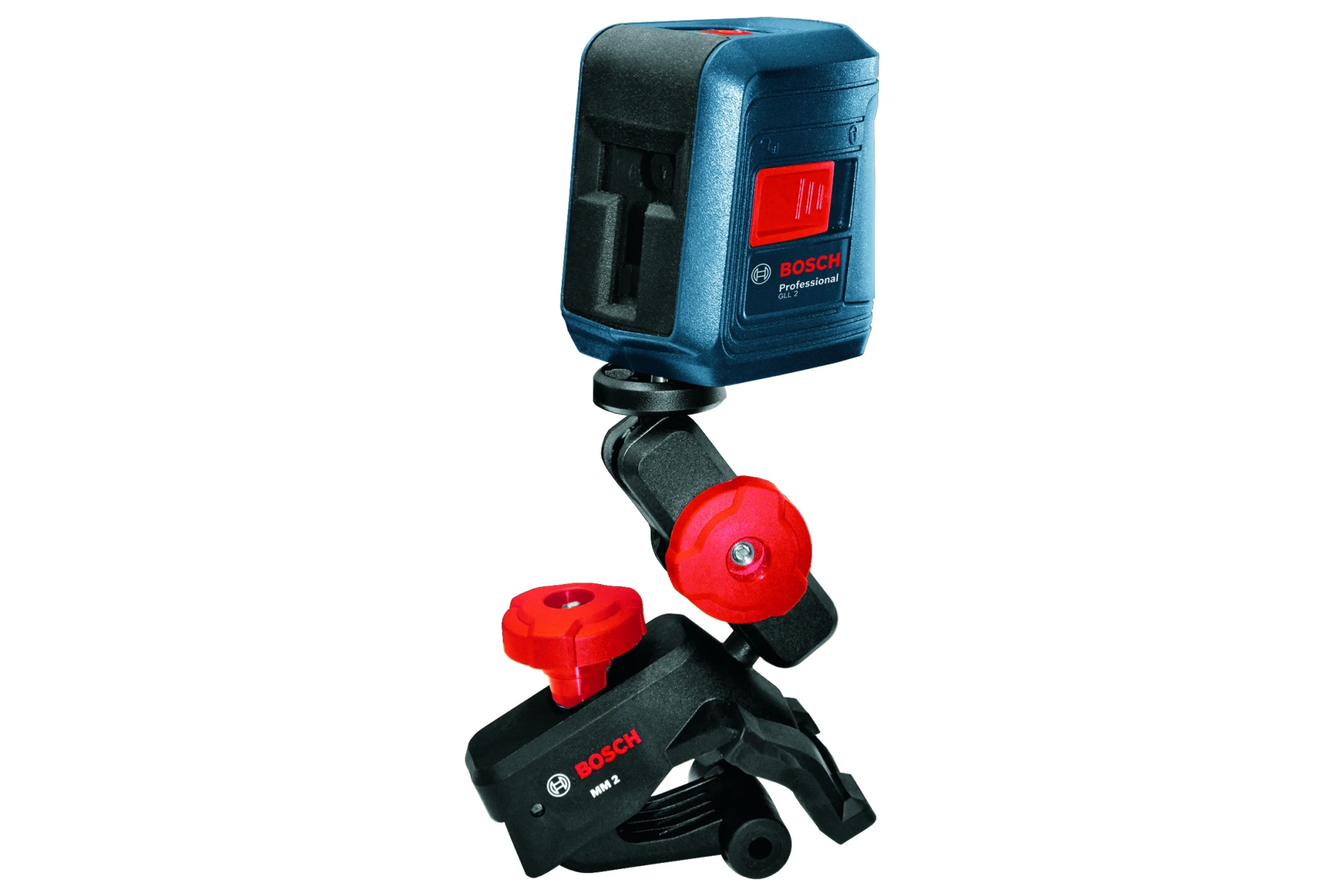 Линейный лазерный нивелир GLL 2+MM2 (диапазон 10м, погрешность ±0,5мм/м, самонивелир. ± 4°) BOSCH