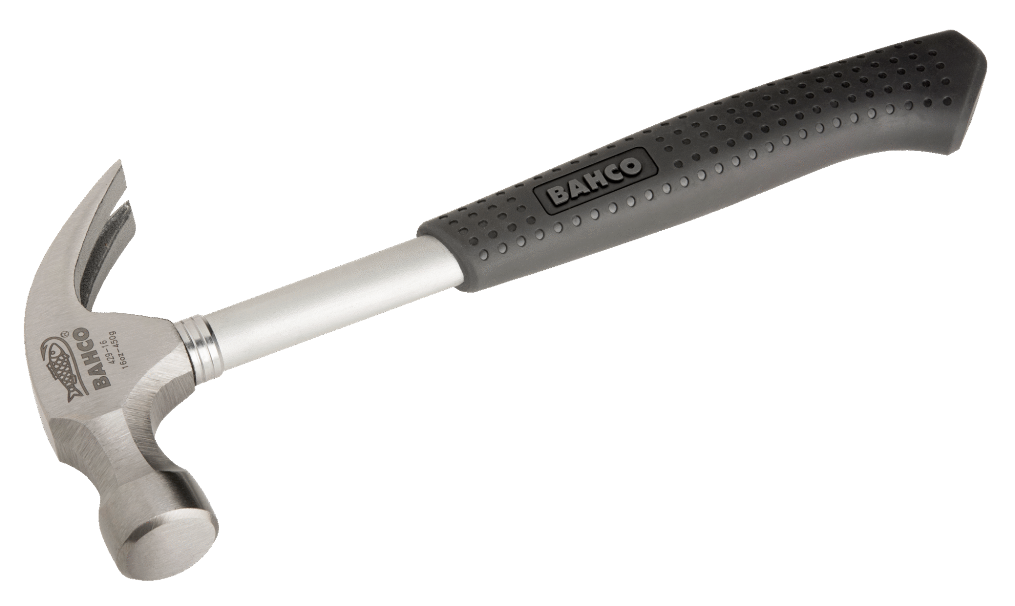 Молоток-гвоздодёр 0,45кг с металлической обрезиненной рукояткой BAHCO