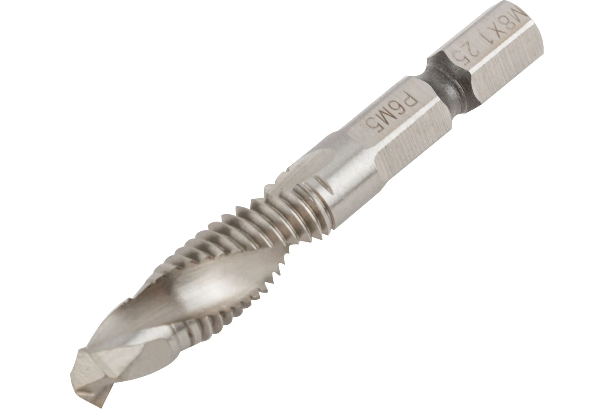 Сверло-метчик комбинированное метрическое М8х1,25мм, 24/58мм, быстрорежущая сталь Р6М5, FIT