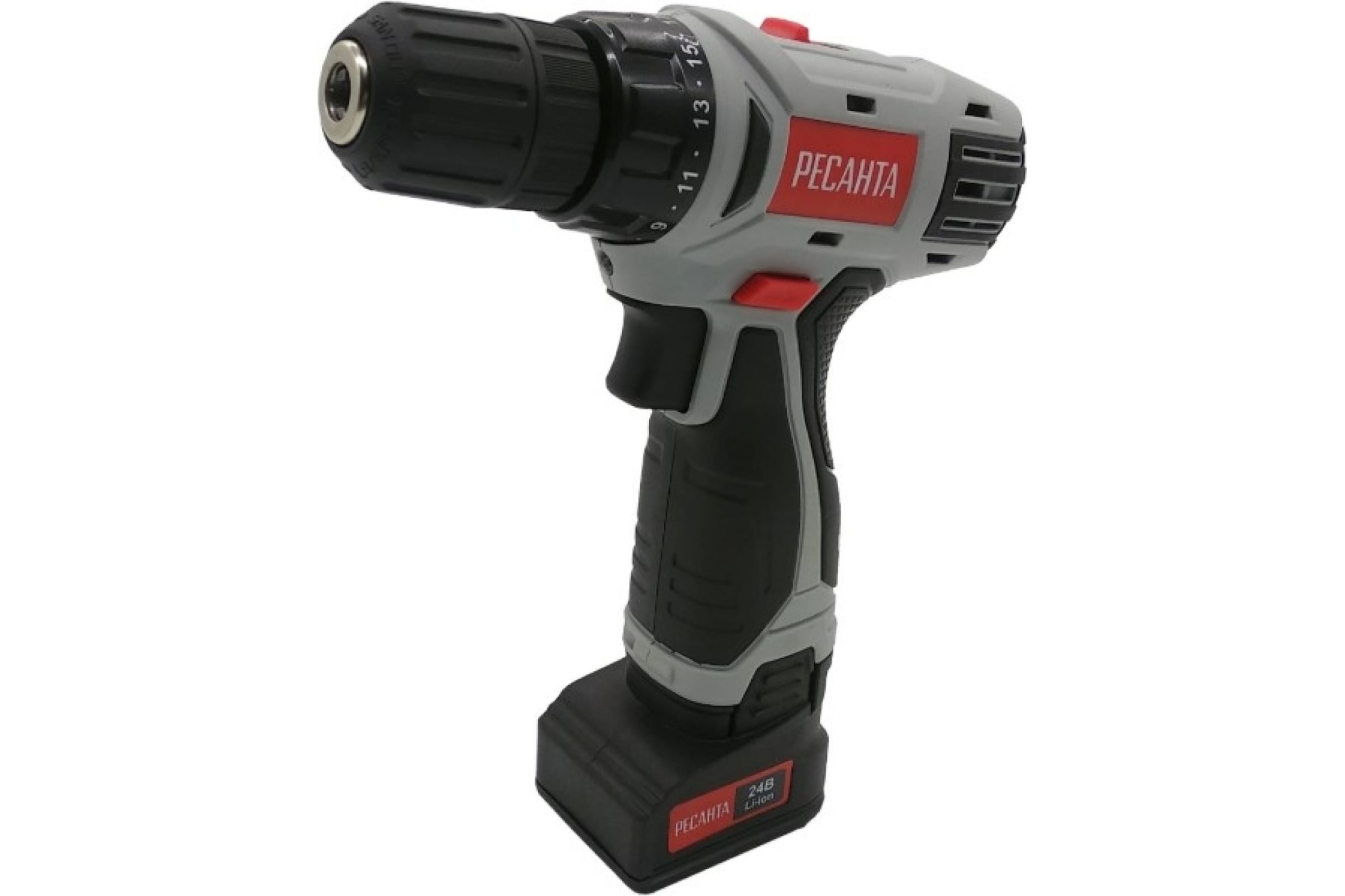 Аккум.дрель-шуруповёрт ДА-24-2ЛК (24В, Li-lon, 2х2Ач, 60Нм, патр.б/з 10мм, кейс) РЕСАНТА