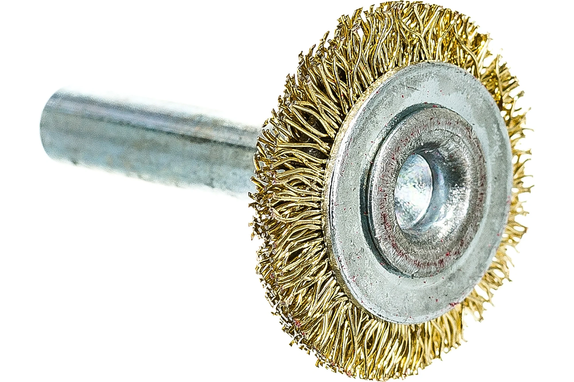 Щётка дисковая для дрели Ø30мм, латунированная витая проволока 0,3мм MATRIX