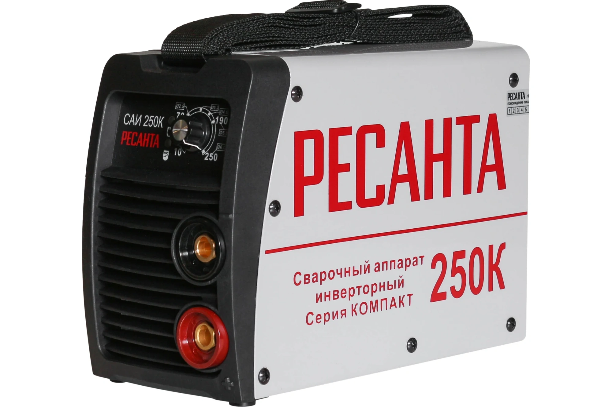 Сварочный инвертор САИ 250К (10-250А, 140-240В, ток 24,2А, Ø6мм, ПВ70%, 4,6кг) Ресанта